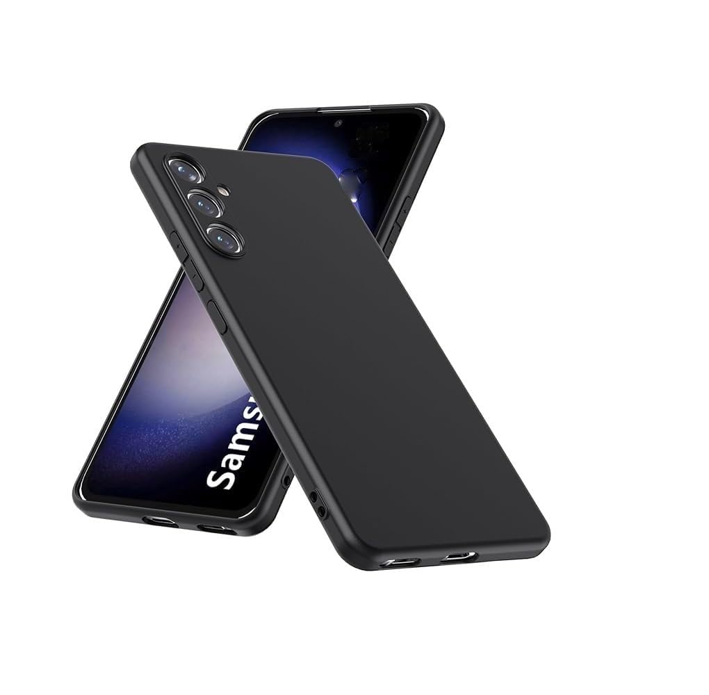 Samsung Galaxy A25 Case, Thin TPU Cover with Camera Protection Anti-Scratch Slim Soft TPU Silicone Matte Shockproof Bumper Phone Case for Samsung Galaxy A25 5G Black