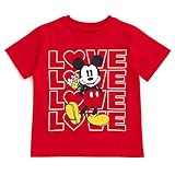 Disney Mickey Mouse Toddler Boys T-Shirt Red Love 5T