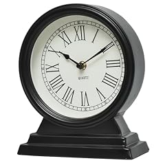 EMAX HOME Black Mantel Clock Classy Vintage Style Table Clock for Living Room Décor,Silent Non item