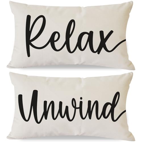 Decorative Throw Pillow Covers 12x20 Set of 2