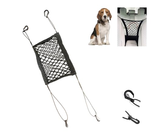 Self-Collapsible Car Pet Barrier - Expandable Mesh Divider for Sedan