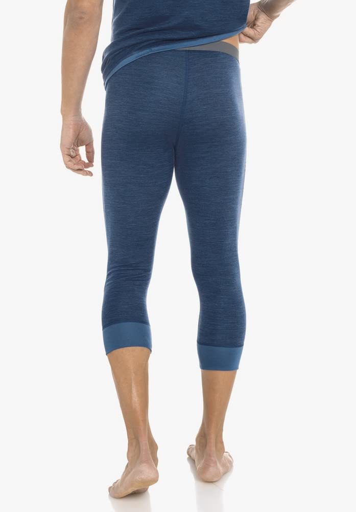 Schöffel Merino - Pantalones Cortos Deportivos (Talla M) - Calzoncillos Largos Que regulan la Temperatura, Leggings térmicos Transpirables en Longitud 3/4 Hombre