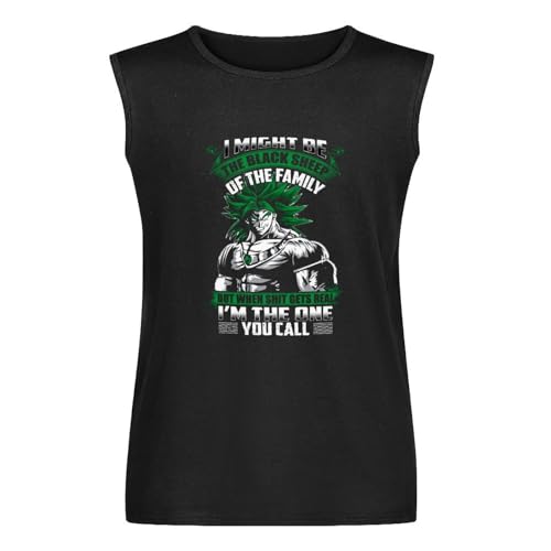 Super Saiyan Broly Is Not A Black Sheep Broly Sleeveless T-Shirt Man's Fashion Cotton...
