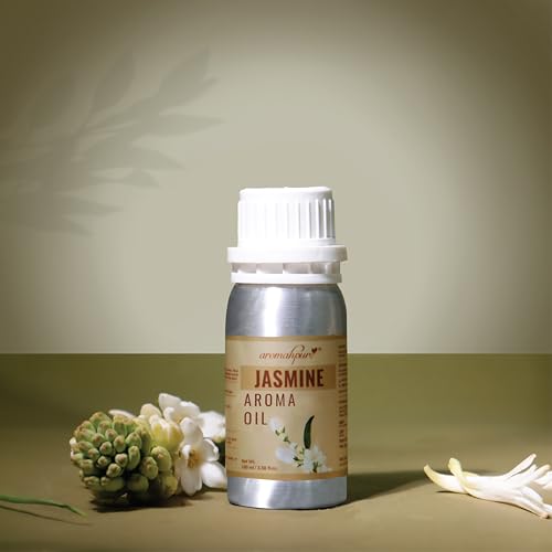 Image of Aromahpure Jasmine Aroma Oil | 100ml Undiluted & Natural | Long-Lasting Scent for Aromatherapy, Candle & Soap Making, Diffusers, Room Freshener, Humidifier, Bathroom Revitalizer & Home Essentials