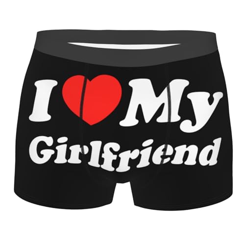 I-Heart love my GF girlfriend Boxers For Mens Boxer Briefs Funny Cute Valentines Day, Birthday Gift For Boyfriend