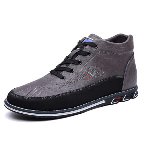 Image of Men's Casual Dress Boots Motorcycle Boots Plus Size Ankle Boots Lace Up Fashion Leather Boots Business Wedding Party Shoes