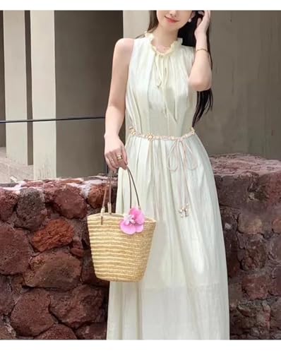 Kokoma Boho Braided Waist Chain Belt Shell Flower Woven Belts with Tassels Bohemian Waist Rope Belt for Dress Jeans for Women3