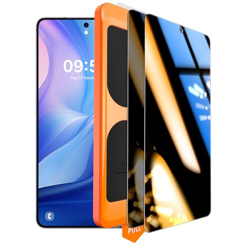 Image of TOCOL for Samsung Galaxy S25 FE Privacy Screen Protector | Easy Installation, 25 Anti Spy, Data Protection, 9H+ Tempered Glass, 8FT Military Grade Shatterproof, Anti-Scratch, 2 Pack