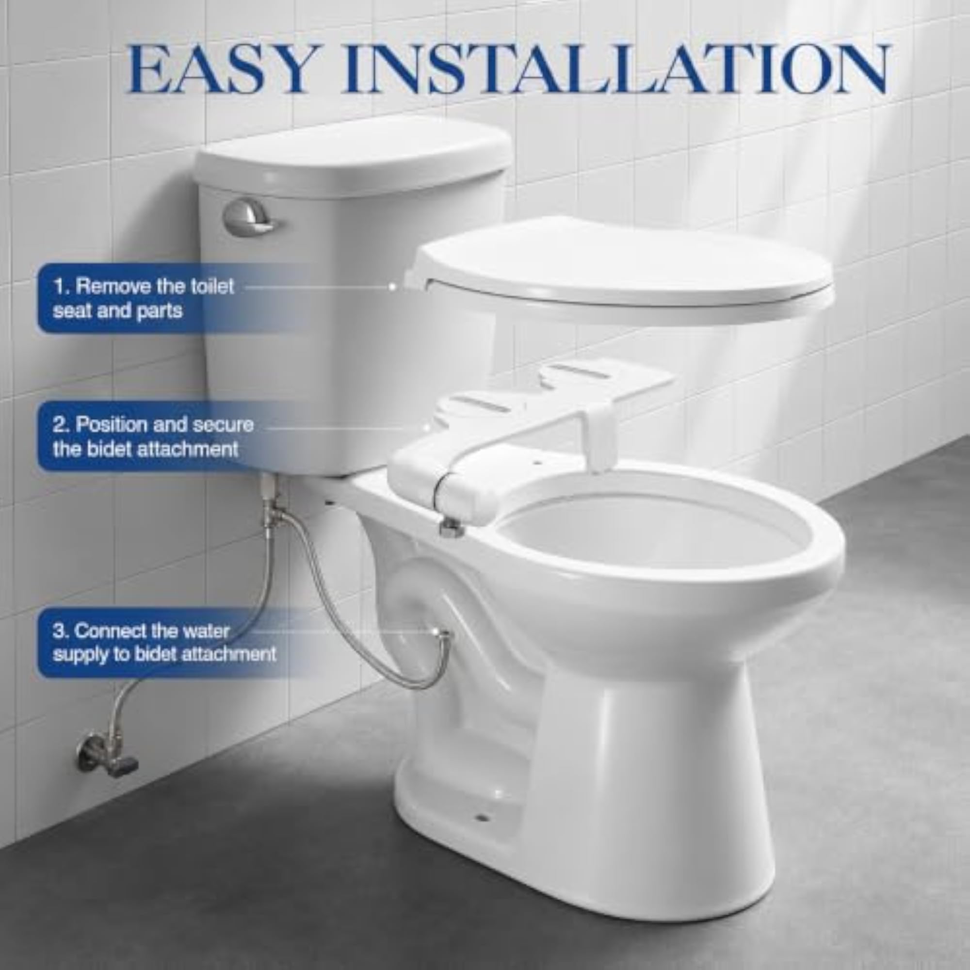 Bidet Spray for Toilet, Dual Nozzles with 3 Modes