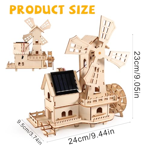 Solarne drewniane puzzle 3D, zestaw "zrób to sam", naukowa gra edukacyjna dla dzieci i dorosłych
