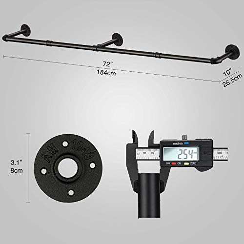 Greenstell Industrial Pipe Style Garment Rack, Foldable Wall Hanger for Bedroom, Living room, Kitchen, Three Pedestal Three-way Hangers steampunk buy now online