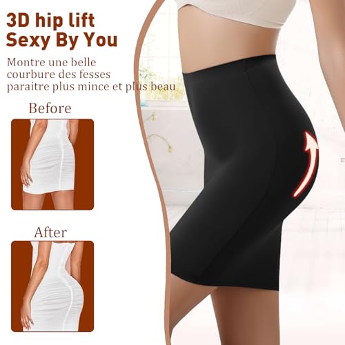ZENGSING Unterrock Damen, Nahtlos Body Shaper Kleid, Hohe Taille Miederrock, Stark Formend Body Shaper für Frauen, Shapewear Rock (DE/NL/SE/PL, Alphanumerisch, M, Regular, Regular, Hautfarbe)