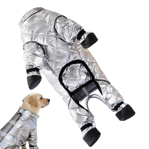 Tuta da neve per cani con stivali attaccati per cani di piccola taglia media, cappotto, vestiti per cuccioli per la stagione fredda per le passeggiate quotidiane in giardino