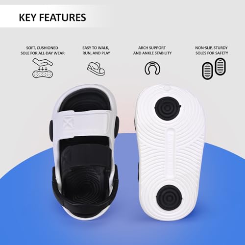 Image of GLJ Kids Comfort Clogs Sandals For Boy And Girl, 1 to 4 Years, Two-Strap Design, Easy To Wear Slip On, Dust and Waterproof, 7101