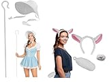 Nicky Bigs Novelties Unisex Adult Plastic 6 Piece Shepherds Hook Cosplay Halloween Costume Accessory (White)