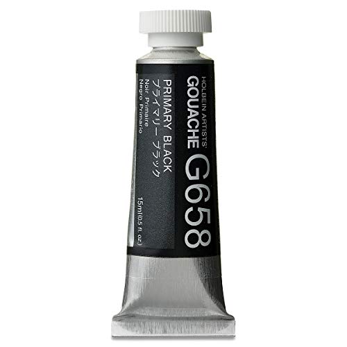 ホルベイン 不透明水彩絵具 ガッシュ プライマリーブラック G658 15ml 003658