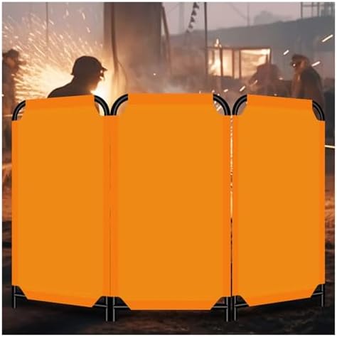 Lightweight 3-Panel Welding Screen - Spark Barrier Enclosure for Garage, Factory, or Weld Booth - Easy Tool-Free Assembly for Enhanced Safety and Versatile Use