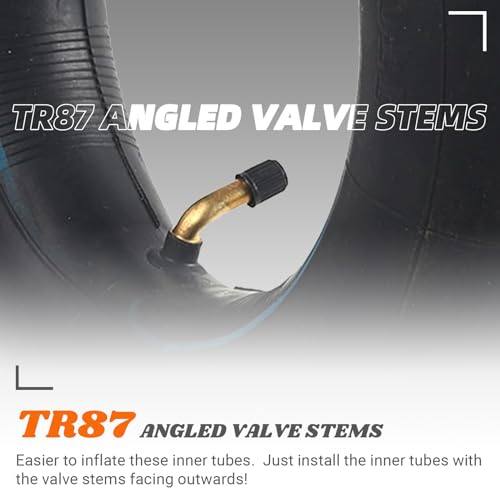 Image of (1 Set) Universal Replacement Rear 110 /50-6.5 Tire and Tube Set - Fits Most 38cc, 47cc, and 49cc Mini Pocket Bikes - Compatible with MTA1 /MTA2, GP-RSR, and More - Angled Valve Stem for Easy Inflation