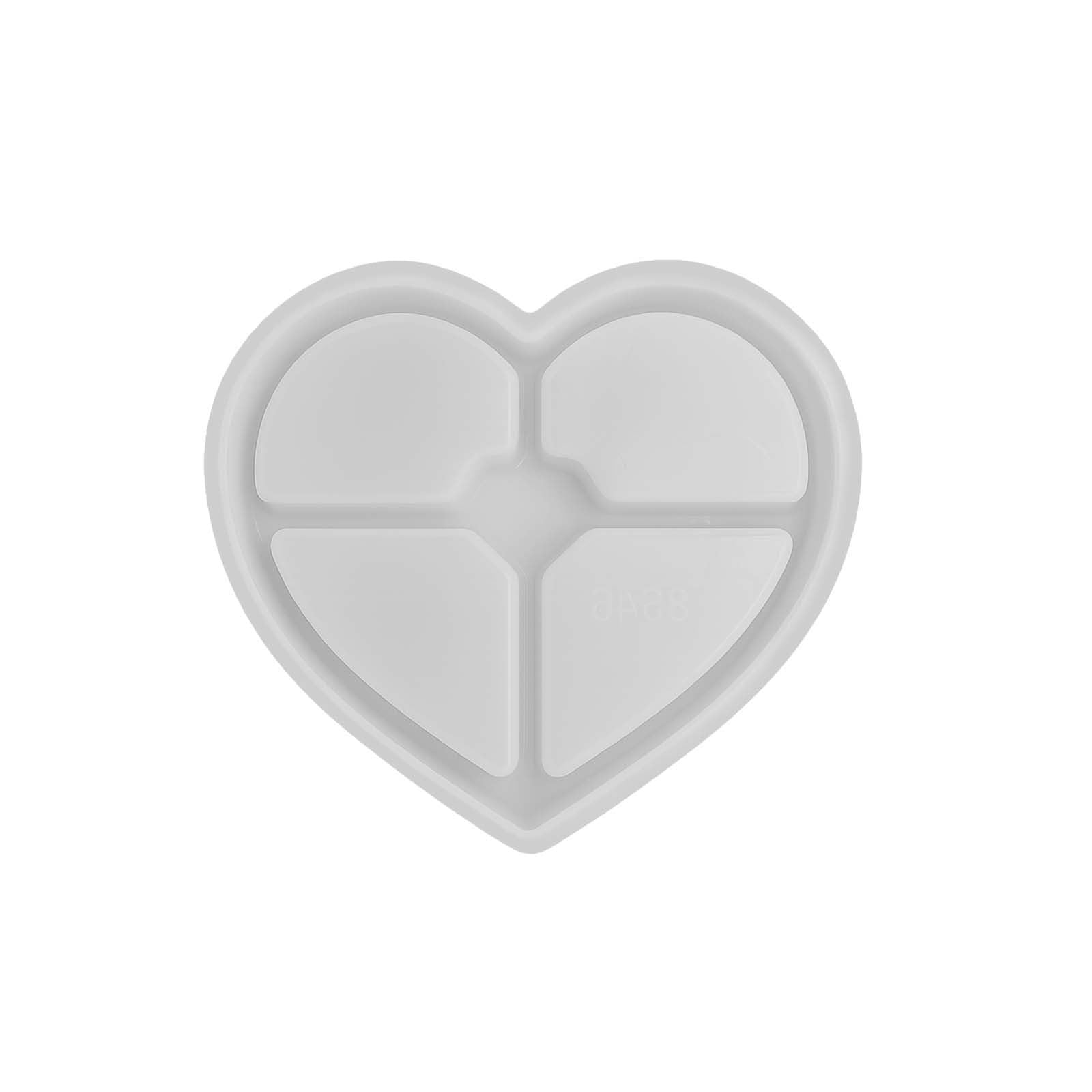 Osniyaw Love Multi-Shaped Silicone Craft Moulds, Heart Flowers Design For Storage Containers And Decoration, Recyclable Shaped Silicone Moulds