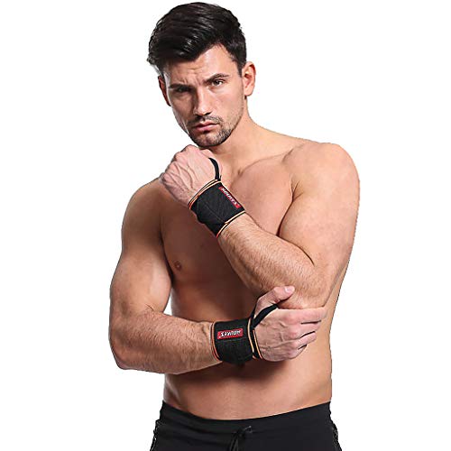 Junjie Adult Bodybuilding Anti Sprain Silicone Non-Slip Hand Wrist Guard Nylon Polyamide Lycra Material Fitness & Yoga Equipment