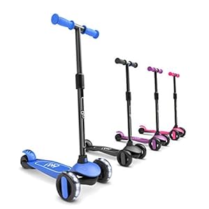6KU Scooter for Kids Ages 3-5 with Flash Wheels , Kids Scooter 4 Adjustable Height, Toddler Scooter Extra-Wide PU LED…