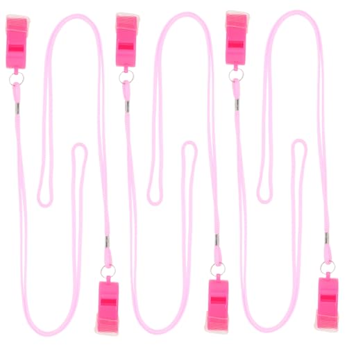 Set de 6 silbatos deportivos rosas para entrenadores miniatura 1