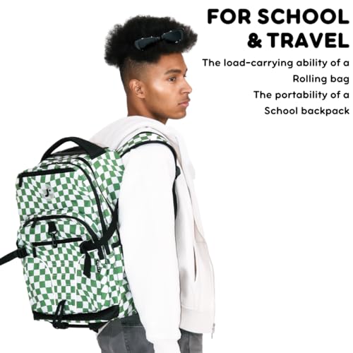 J World New York Lunar Rolling Backpack, Laptop Bag with Wheels, CAMO, One Size2