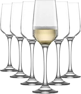 Homiu Champagne Glass Flutes Elegant Florence Collection Glasses Set 230ml / 7 ¾oz Perfect for Home, Restaurants and Parties Dishwasher Safe (6 Pack)