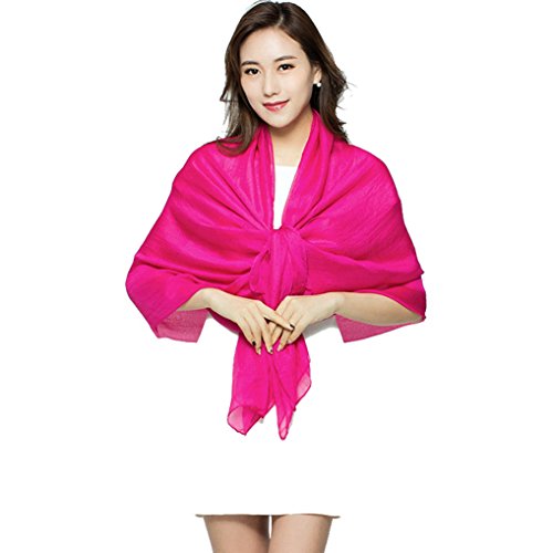 Beach Chiffon Scarf Shawl Wrap Solid Color Womens Scarves Plus Size4