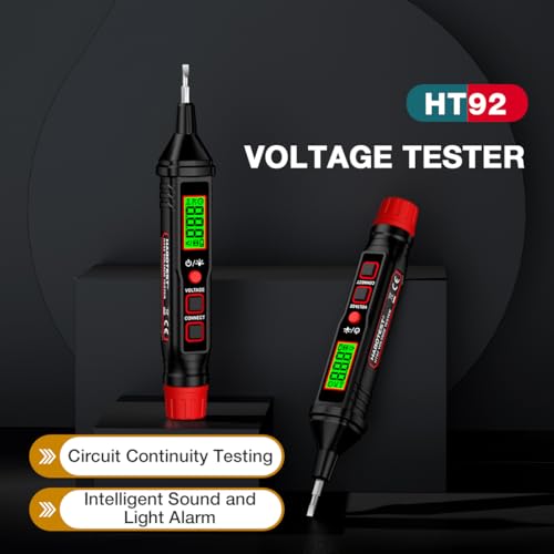 Image of Voltage Test Pen,SIUKE Digital Voltage Tester Pen Screwdriver 12V-300V AC Voltage Detector Slotted Screwdriver Test Pen Intelligent Induction Electroprobe for Home Appliance Repairing and Detection