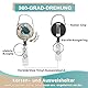 Ausweishülle mit Band, Id Badge Holder Breakaway Lanyard für, Einziehbare Badge Reel, Abnehmbare Namensschild Clips, Hals Lanyard Strap, Lehrer Büro Geschenke (Meeresschildkröte)