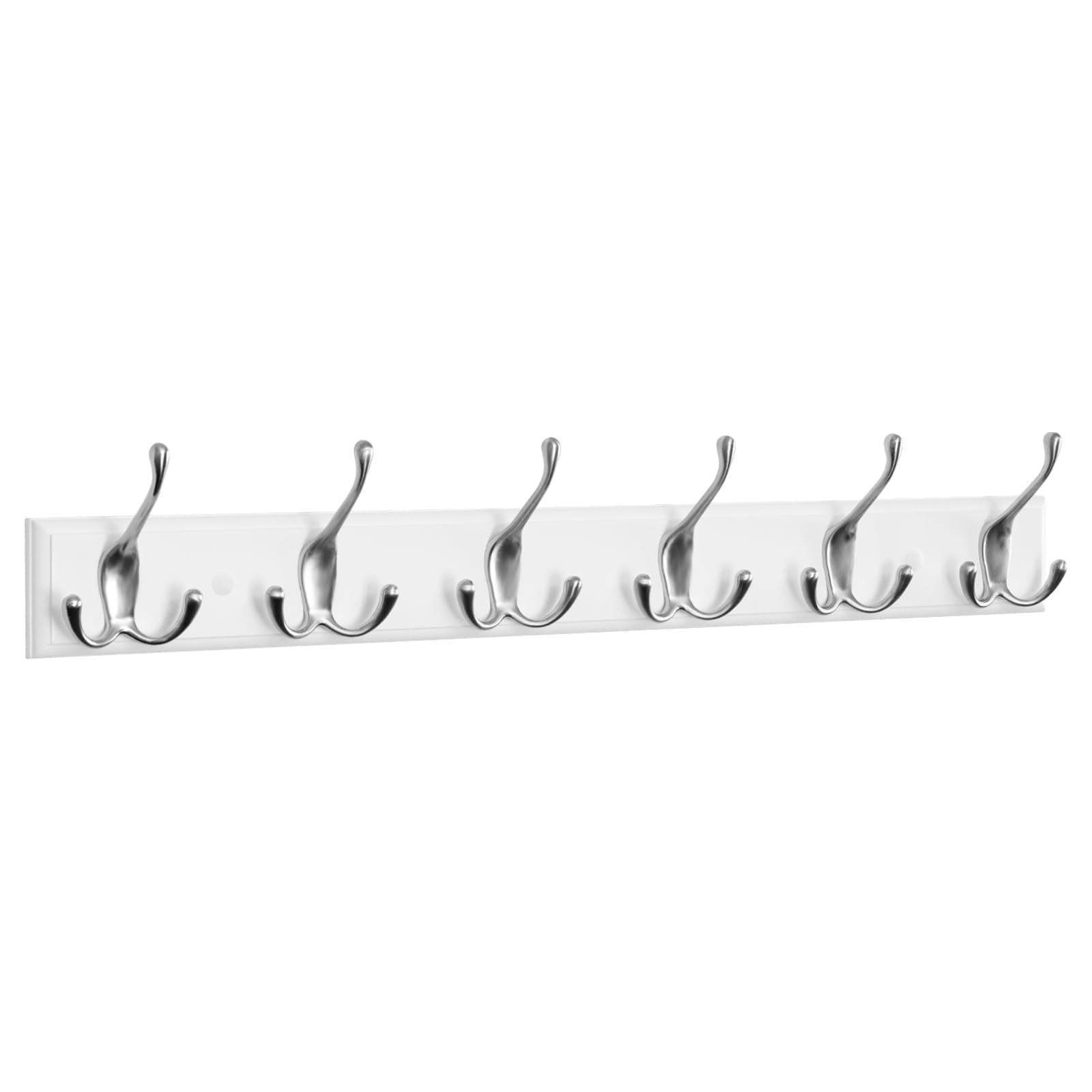 ESituro Appendiabiti Da Parete Con Mensola E 10 Ganci – Bianco E Rovere Chiaro, 80x30x41 Cm, Carico 15 Kg, Facile Montaggio