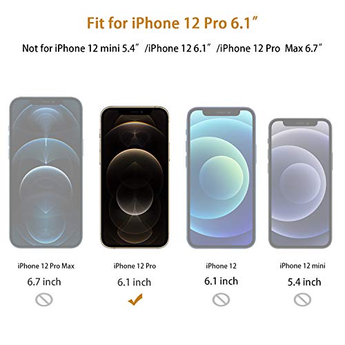Buluby (3+2) For Iphone 12 Pro Camera Lens Protector Cover And Screen Protector,Hd Tempered Glass Metal Full Coverage Back Lens Protection Circle Film Anti-Scratch,Anti-Dust Gold #TOP1