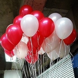 Balloonistics 10 Inch HD Metallic Shiny Balloons for Birthday Decoration, Decoration for Weddings, Engagement, Baby Shower, 1st Birthday, Anniversary, Birthday Party (Pack of 50) (Red) - Image 3 thumbnail