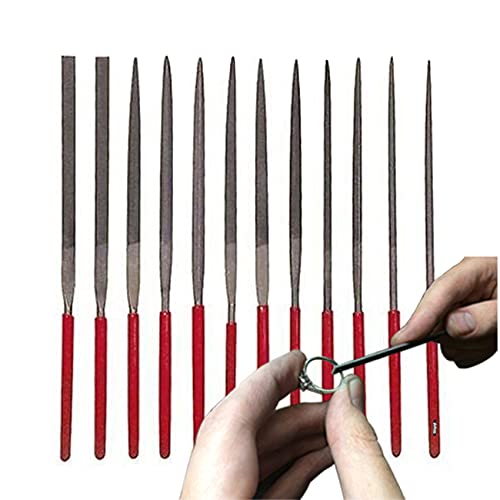 12 Pcs Needle File Set 140mm X 3mm Cut 2 Jewelry Beading Hobby Crafts Metal Tool