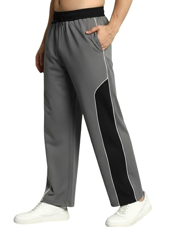 Men's Nylon Lycra Track Pants, Straight Fit, Stretchable, Lightweight, for Gym, Running, Workout, Yoga and Casual Wear-image-20
