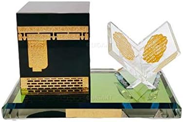 DigaNT Kaaba Mecca with Quran Showpiece Crystal Gold Plated Gift Souvenirs Corporate Office | Home Décor Gift