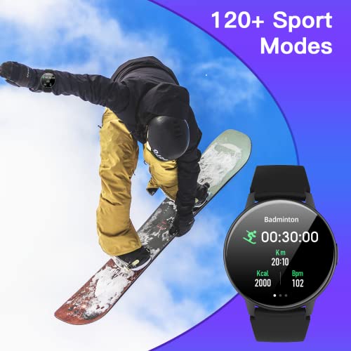 Black Smart Watch For Men(Answer/Make Calls), 1.3" Amoled Hd Full Touchscreen Smartwatch, Compatible With Android/Ios Phones, Ip68 Waterproof Fitness Tracker With Ai Voice, Heart Rate, Sleep Monitor. #TOP7