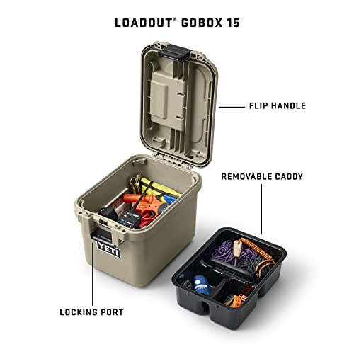 YETI LoadOut GoBox Collection, Divided Waterproof Cargo Cases, Gobox 15