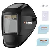 Welding Helmet Auto Darkening,Large Viewing 3.94 * 3.15' True Color Welding Hood With 4 Arc Sensors Solar Powered,Wide Shade 5-9/9-13 for TIG, MIG, MAG (L-001)