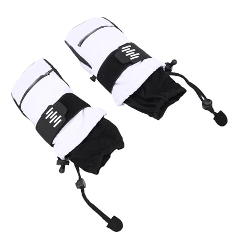 Manoplas de esquí y snowboard impermeables con muñequeras de seguridad, 2 pares