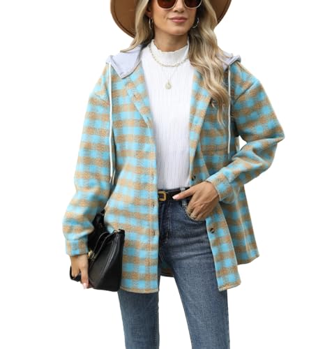 Trench manteau chemises manches longues contre le froid - Veste plaid verte Artykey