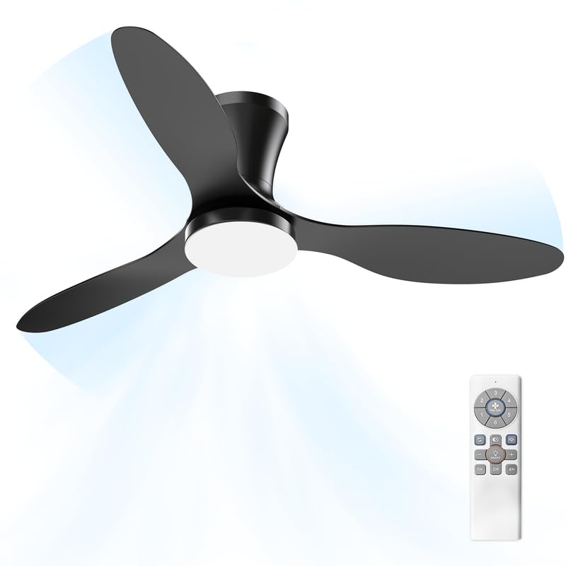 Ventilador de Teto com Controle Remoto Silencioso 6 Velocidades F...