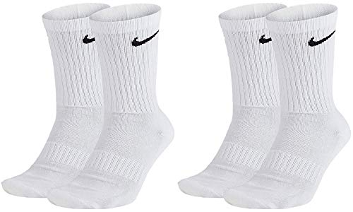 NIKE 4 Paar Herren Damen Socken Lang SX4508 weiß oder schwarz Größe:46-50 Sockenpakete:4 Paar weiss