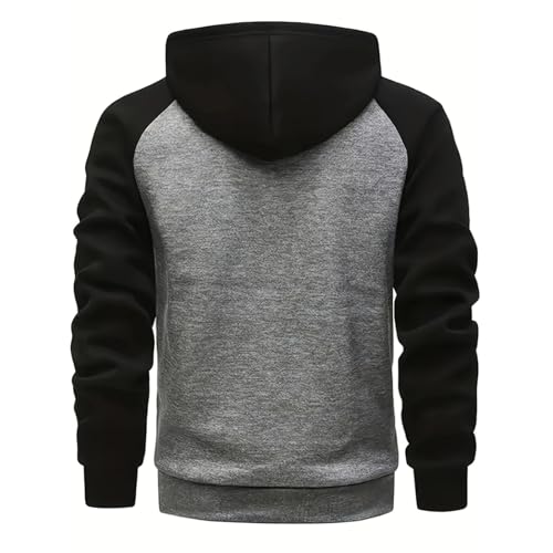 ADHOWBEW Work Hoodies for Men Fall Winter Tactical Clothing Travel Quarter Zip Big and Tall Sweatshirt with Pockets3