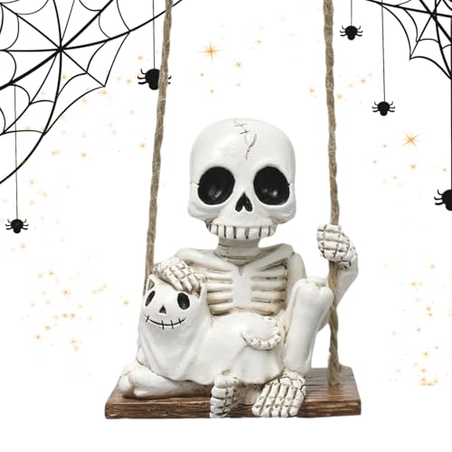 Figurine squelette pendentif voiture et arbre Halloween