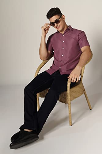 Image of Leriya Fashion Men's Rayon Shirt - Summer Button Down Shirts | Half Sleeve Printed |Formal |Casual Stylish (Available in Plus Size)