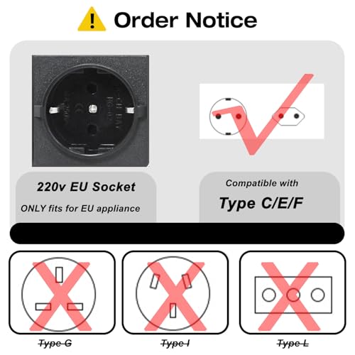 Yinleader 110v to 220v European Voltage Converter Transformer 500W Step Up Converter 110/120 Volt to 220/230/240 Volt or Step Down 220 to 110,[110V US Power Cord Included Only, No 220V Cord]