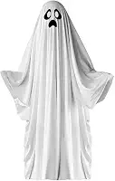 Fantasia de Fantasma para Festa Halloween Tamanhos Adulto e Infantil Capa Capuz Cosplay Unissex
