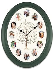 Mark Feldstein & Associates Family Tree Personal Frame Oval Wall Clock, 14 Inch, Customize with photo Mark Feldstein & Associates Family Tree Personal Frame Oval Wall Clock, 14 Inch, Customize with
